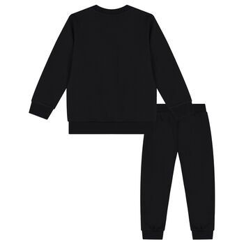 Black Teddy Bear Logo Tracksuit