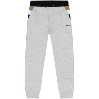 Boys Grey Logo Joggers