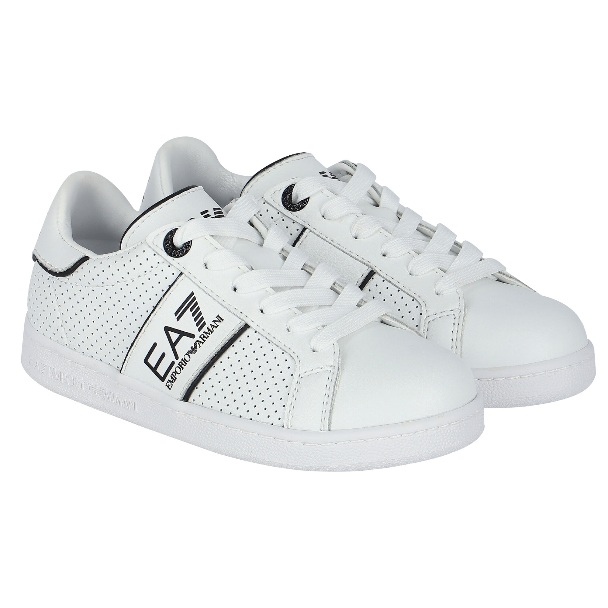 White armani deals trainers