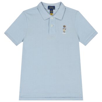 Boys Blue Logo Polo Shirt