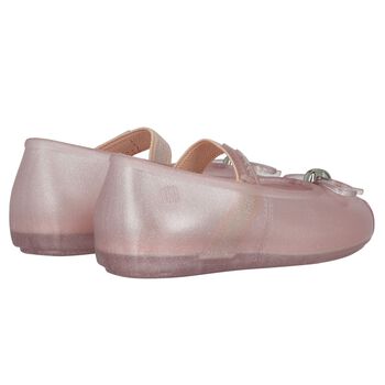 Girls Pink Bow Shoes