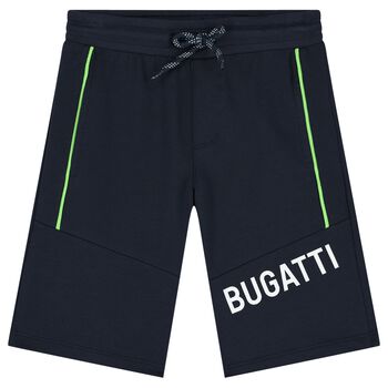 Boys Navy Blue Logo Shorts