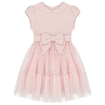 Girls Pink Tulle Star Dress