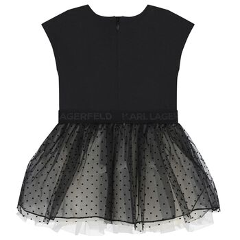 Younger Girls Black Ikonik Choupette Tulle Dress