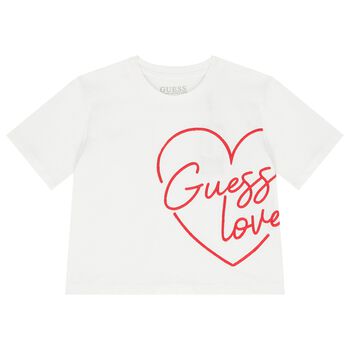 Girls White Logo T-Shirt