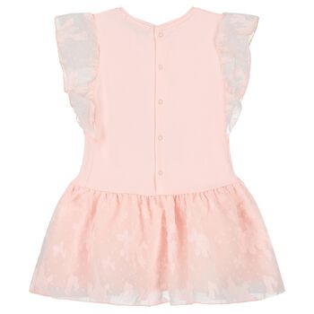 Younger Girls Pink Logo Bag Dress