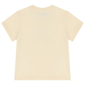 Beige Teddy Bear Logo T-Shirt