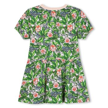 Girls Green Floral Dress