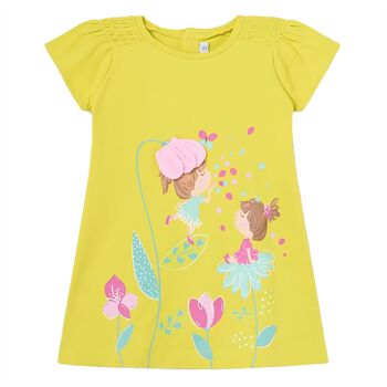 Younger Girls Yellow Floral Dress