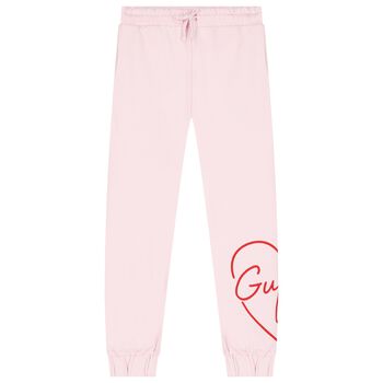 Girls Pink Logo Joggers